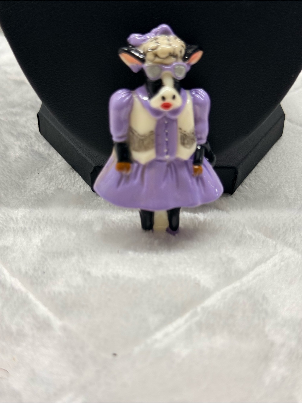 Lavender Dress Sheep Brooch - Women's Jewelry